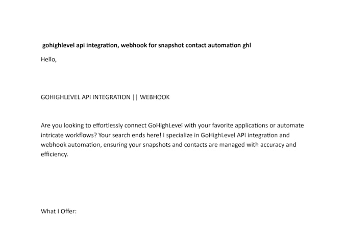 gohighlevel api integration, webhook for snapshot contact automation ghl